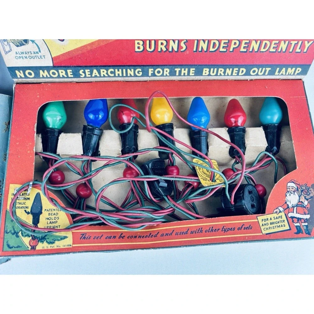 Lot Of 2 Vintage Christmas Noma Indoor Lights - Original Boxes #3010 #6569 Works